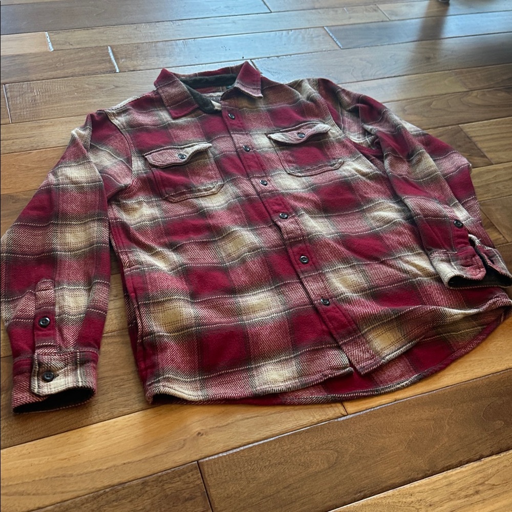 Orvis Big Bear Plaid heavyweight flannel shirt jacket Sz medium - Picture 5 of 5